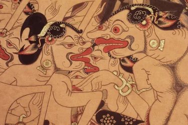 Detail van een Wayang Beber-rol