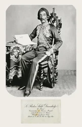 Portret van Raden Saleh en zijn visitekaartje, ca. 1850-70