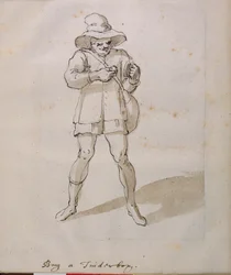 Een verkoper van tondeldozen