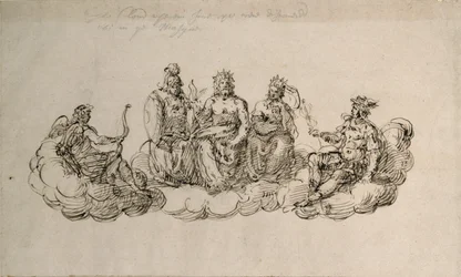 Jupiter met de senaat van de goden, ca. 1622