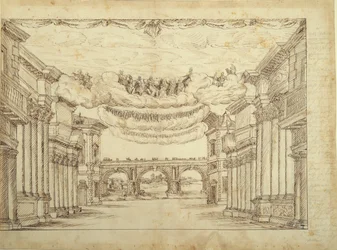 De buitenwijken van een grote stad, ca.1639