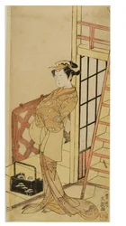 Kabuki-acteur in karakter als een vrouw (onnagata)