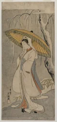Segawa Kikunojo II als de Reigermaagd uit de serie Ichimura Theater, 1770