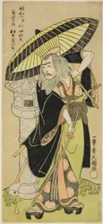De Acteur Matsumoto Koshiro III als Kikuchi Hyogo Narikage in het Toneelstuk Katakiuchi Chuko Kagami (Wraak: Een Model van Loyaliteit en Kinderlijke Plicht), Opgevoerd in het Nakamura Theater vanaf de Vijfde Dag van de Zesde Maand, 1770