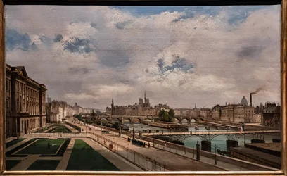 Uitzicht op Parijs vanaf het Louvre Paleis