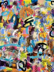 Levendige abstracte straatkunst