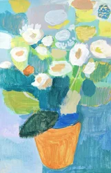 Kleurrijke potbloemen