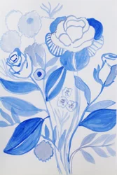 Rustige blauwe bloemen