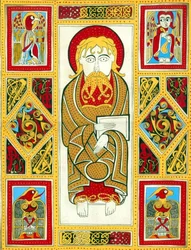 Illustratie uit het Boek van Kells, 800