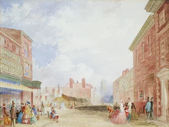Uitzicht op Kirkgate, Leeds