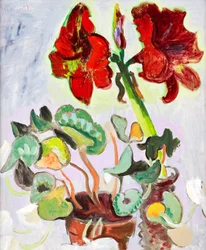 Bloemstilleven met amaryllis