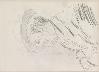 Portret van een onbekende man met hoed, in profiel