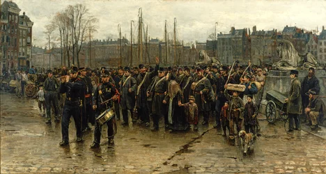 Transport van koloniale soldaten