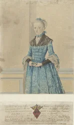 Portret van Maria van IJsseldijk, staand kniestuk