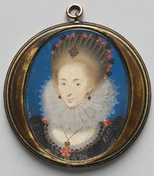 Portret van Lucy Russell, Gravin van Bedford, née Harrington, 1612