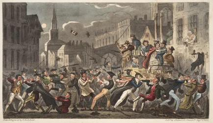 Stad en toga, uit The English Spy, gepubliceerd 1824