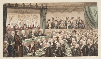 Westminster Hall, uit The English Spy, uitgegeven 1824