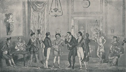 De Groene Kamer in het Drury Lane Theater, 1821, 1920