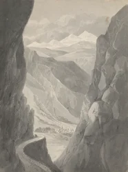 Pas van de Gemmi, afdaling naar Leukerbad (Zwitserland)