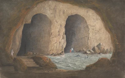 Uitzicht op de grotten van Syrini - Sorrento / Baai van Napels