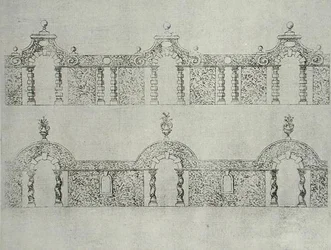 Topiary arcaded walkway designs uit 