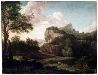 Landschap, laat 17e of 18e eeuw
