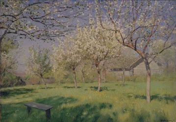 Appelbomen in bloei, ca. 1895