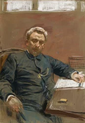 Portret van de stomme filmacteur Alexander Pavlovich Lensky, 1890s