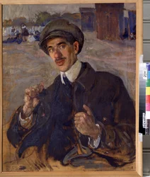 Portret van de schrijver Kornei Ivanovich Tchoukovski