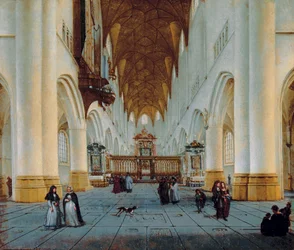 Het interieur van St. Bavo, Haarlem