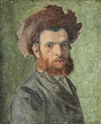 Portret van een jonge chassidische jood