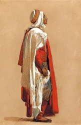 Studie van een man in oosterse kleding