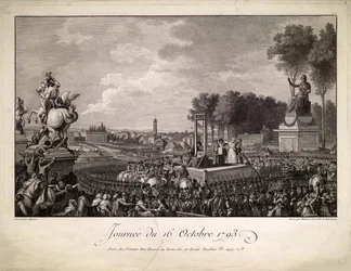 Dag van 16 oktober 1793 De executie van Marie Antoinette op 16 oktober 1793