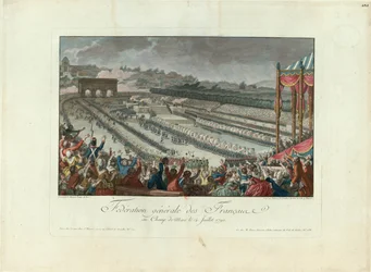 Het Festival van de Federatie op Champ de Mars op 14 juli 1790, 1790