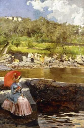 De rode parasol