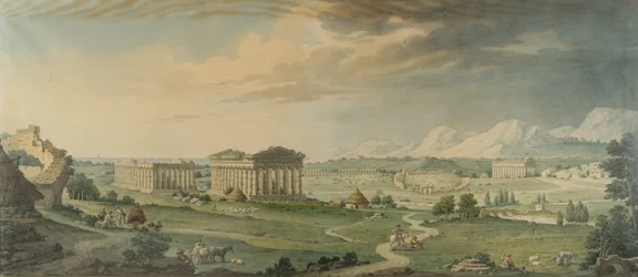 Uitzicht op Paestum