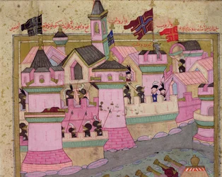 Belegering van Wenen door Suleyman I (1494-1566) de Prachtige, in 1529, uit de 