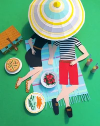 Picknick in het park, 2016 (papier)