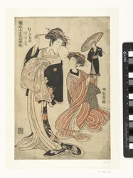 De courtisane Agemaki uit het Matsuganeya