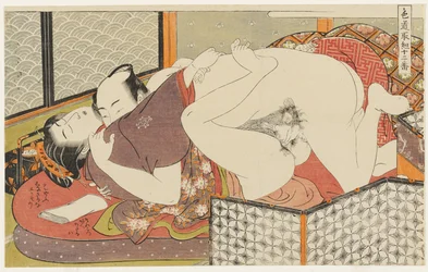 In de uitgaanswijken, nr. 3 uit Twaalf ontmoetingen op de weg der liefde (Shikidō torikumi jūniban)