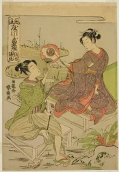 Shingen en Kenshin, uit de serie "Spiegels van Krijgers in Modieuze Parodieën (Furyu yatsushi musha kagami)"