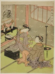 Slang, uit de serie "Modieuze Twaalf Tekens van de Dierenriem (Furyu juni shi)"