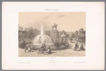 Zicht op de Place Napoléon te Lyon