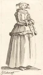 Jonge Vrouw met Gevouwen Handen, Naar Rechts