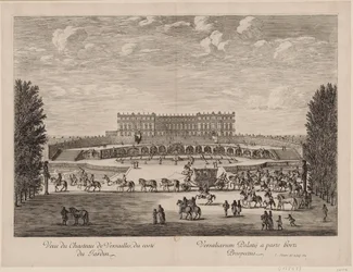 Uitzicht op het Paleis van Versailles vanuit de tuin