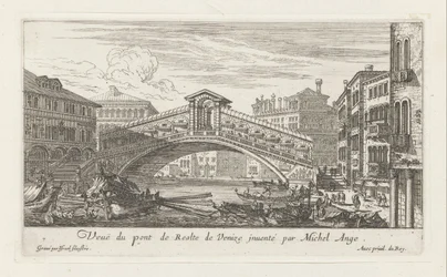 Uitzicht op de Rialtobrug en het Canal Grande, Venetië