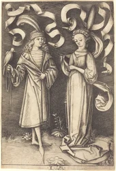 De valkenier en edele dame