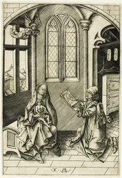 Sint Lucas portretteert de Madonna