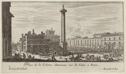 Place de la Colonne Antoniane rue du Cours in Rome