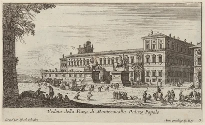 Gezicht op het Piazza di Montecavallo